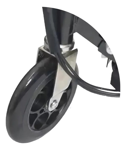 Scooter Elétrica Bivolt Com Assento Suporta Até 80 Kg 120w Cor Preto