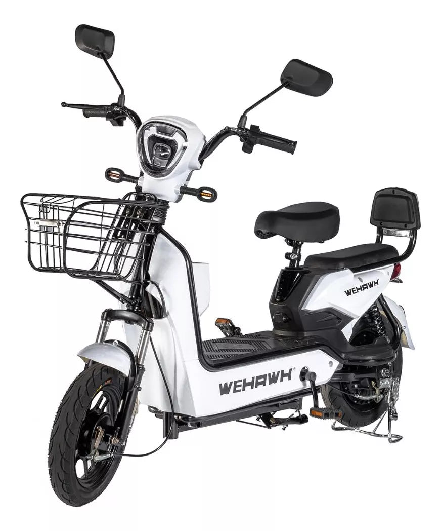 Mini Scooter Elétrica 500w Branca Sem Cnh Até 120kg