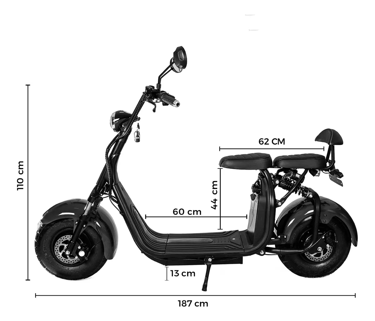 Bicicleta Scooter Elétrica 2000w X7 Wehawk 2024 50km/h
