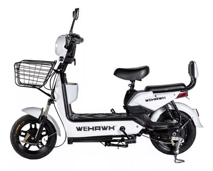 Mini Scooter Elétrica 500w Branca Sem Cnh Até 120kg