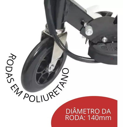 Scooter Eletrica Bivolt Suporta Ate 80kg Autonomia 8 Km Cor Preto Sem Desenho