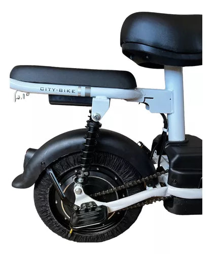 Bicicleta Bike Elétrica Scooter C Cesto Não Precisa Cnh 350w Cor Preto