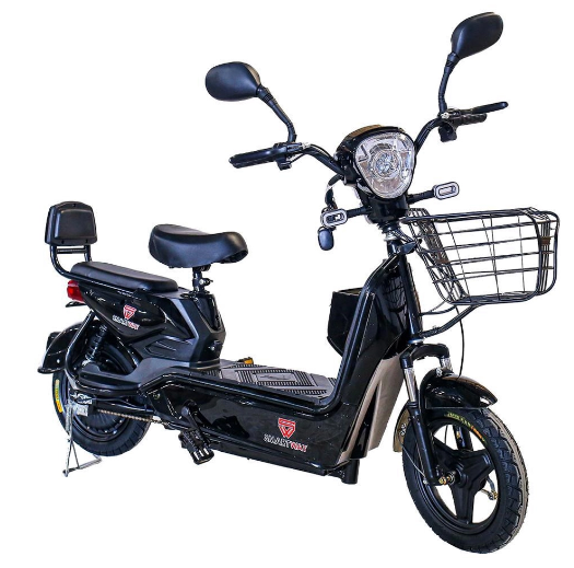 Bicicleta Elétrica Scooter Smartway 350w Bateria Recarregável – preto